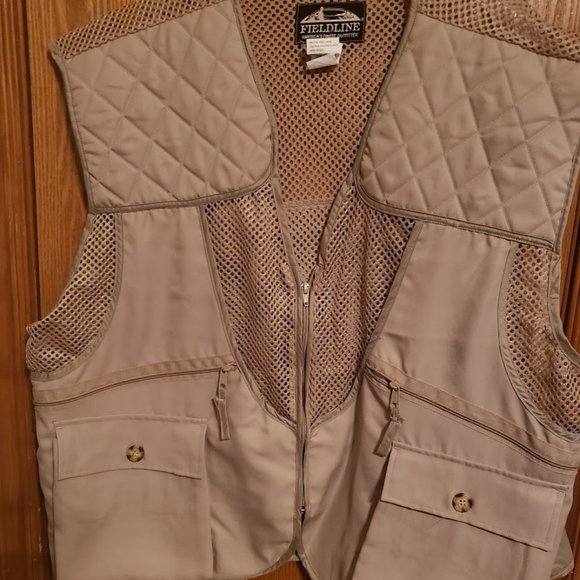 Fieldline Vest Tactical Fishing Hunting  Tactical Mesh Men’s  Pockets Kh… - Picture 1 of 4